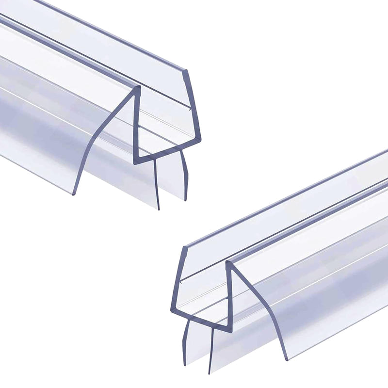 2 Pack Shower Door Bottom Seal 1/2" x 39" Glass Door PVC Seal Strip Suitable for 1/2 Inch Glass Frameless Shower Door Seal Strip Stop Shower Leaks 1/2" x 39" (2 Pack)