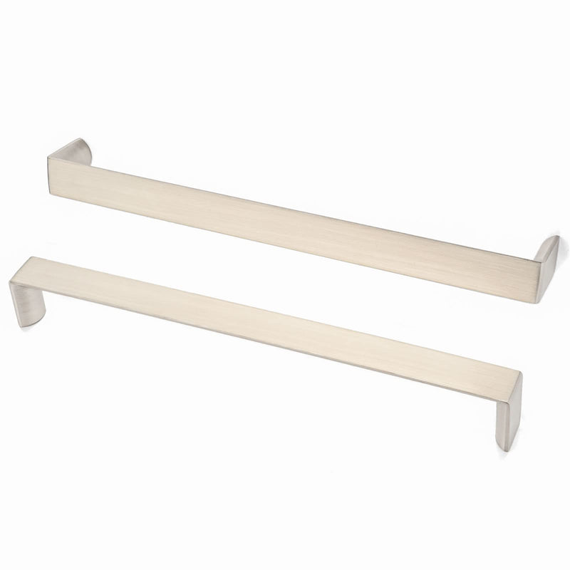 6 Pack 8-4/5 Inch Brushed Nickel Cabinet Pulls Satin Nickel Cabinet Handles Nickel Hardware for Kitchen Cabinets 1648 Drawer Bedroom Dresser Bathroom Vanity Cupboard 8-4/5 In Hole Distance - 6 Pack Modern