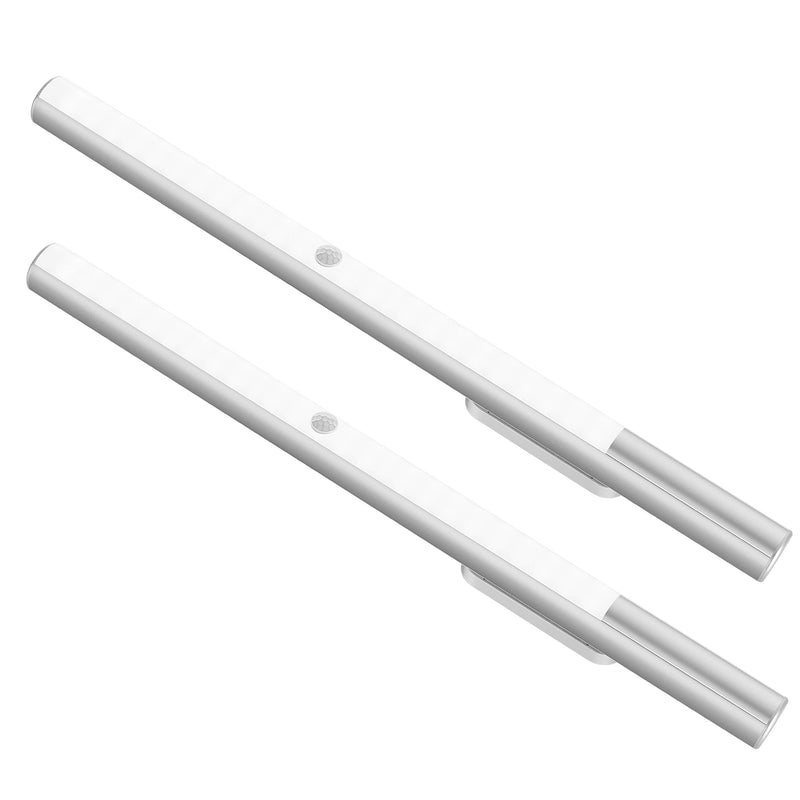 Under Cabinet Lights Motion Sensor Light Indoor, Battery Powered LED Lights, 4500mAh USB C Rechargeable Under Cabinet Lighting Wireless, 6000K Cool White, 180 Days Battery Time (2 Pack) 6000K Clean White-2 Pack