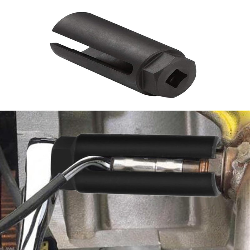 Car Oxygen Sensor Socket with Side Wire Cutout, 3/8 Inch Drive ×7/8 Inch (22mm) with 5/16" Opening, Oxygen Sensor Offset Removal, Universal 6-Point O2 Installation Tool 1
