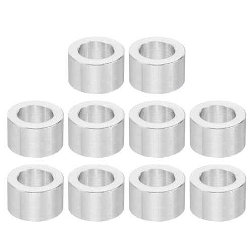 PATIKIL M12 Aluminum Spacers 12.5mm IDx20mm ODx12mm L 1/2inch Screw 10Pcs 12.5mm ID x 20mm OD x 12mm L