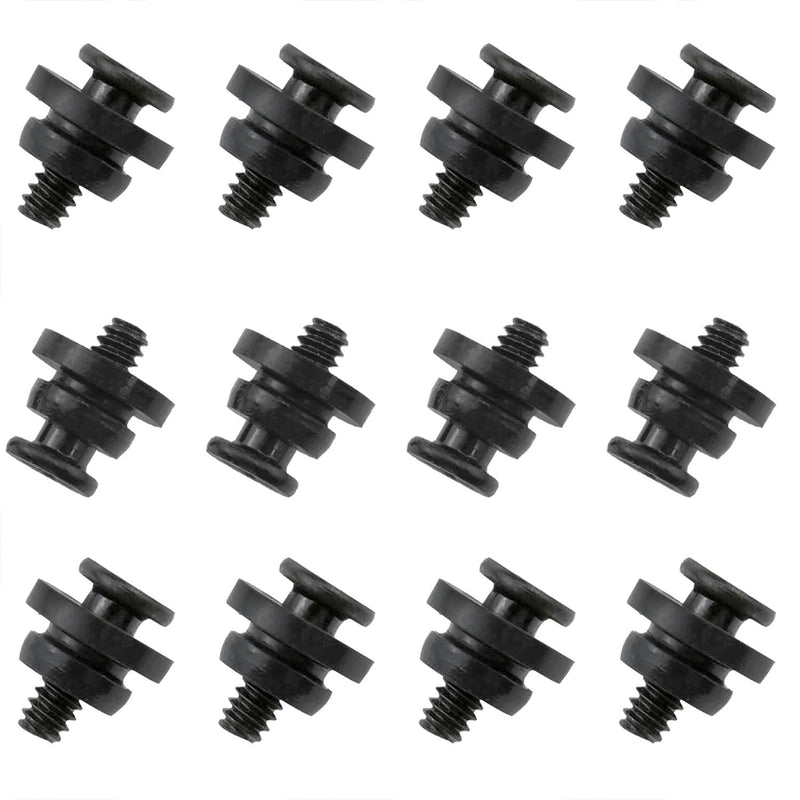 XZW- 3.5Inch Mechanical Hard Disk Shock Absorber Screws Hard Disk Drive Screws Shock Absorber Rubber Washer Kit (Black) 12 Sets