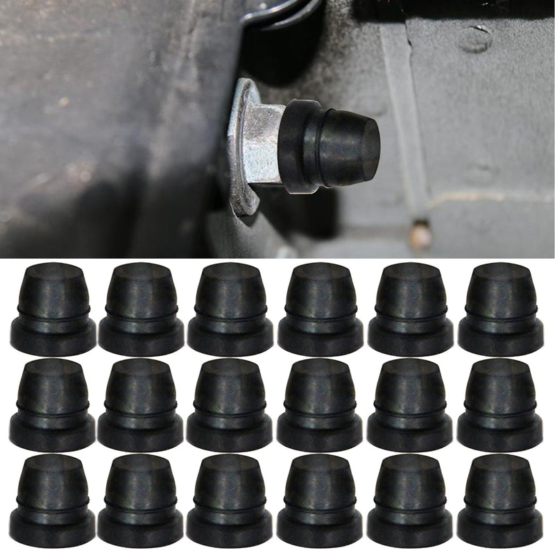 18Pcs Car Brake Bleeder Screw Caps, Auto Rubber Grease Fitting Cap Dust Zerk Cover, Universal Car Accessories Car Brake Bleeder Nipple Caps Replacement for Motorcycle Car Braking Systems