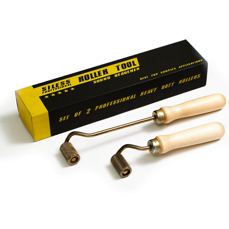 Siless Professional Roller Set of 2 Heavy Duty Sound Deadener Installation Tool for Automotive Car Audio Sound Deadening Material Insulation Application Pro Set