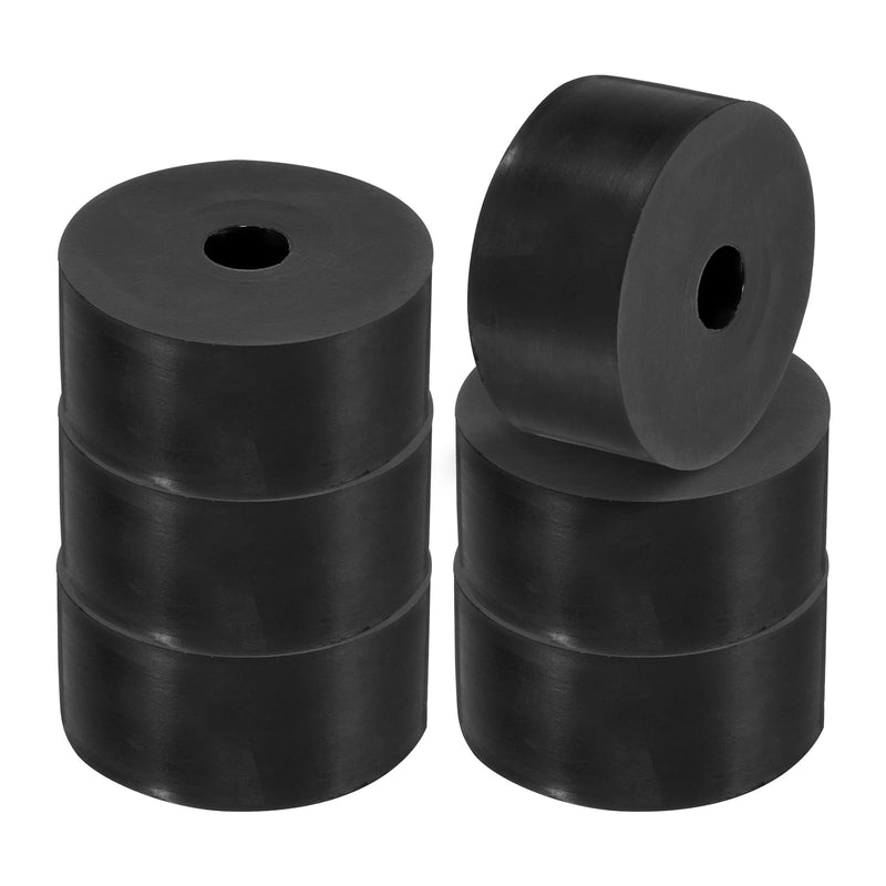 PATIKIL Multi Purpose Rubber Spacer, 6 Pcs 2.4"OD 0.59"ID 1.2"Thickness Neoprene Round Anti-Vibration Isolation Pads Isolator Rubber Bushings Spacer Washer for HVAC Bolts Car Accessories 2.4"OD 0.6"ID 1.2"Thickness