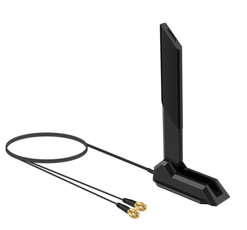 External WiFi 6 6E Tri-Band Antenna 6GHz 5.8GHz 2.4GHz Magnetic Base Replacement Antenna for PC Desktop Computer Asus Rog Strix Gigabyte Aorus Gaming WiFi Motherboard Card, Slinkdsco Wifi 6E Antenna