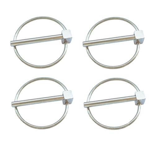 4Pcs/6Pcs Stainless Steel 316 (1/5"), (1/4") Lynch Pins Linch Pins O-Pins, Marine Connectors(Φ1/5" x 1-11/16")（4Pcs） Φ1/5" x 1-11/16"