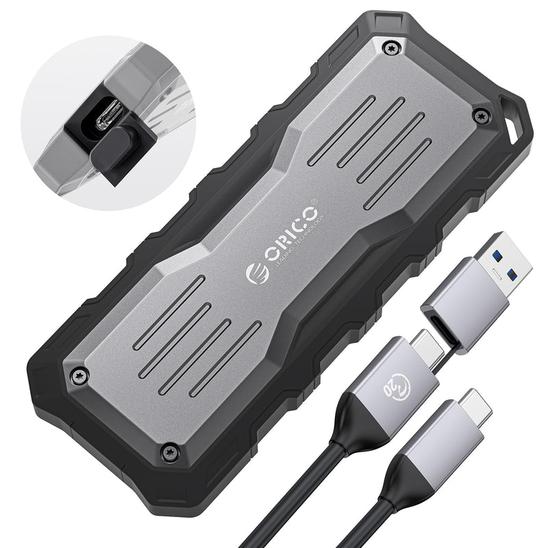 ORICO 1TB External SSD Up to 2000MB/s, Interface Extra Protection, Waterproof and Dust-Proof, Rugged and Reliable Outdoor Portable Solid State Drives for Action Camera, Smartphone, Laptop - O20