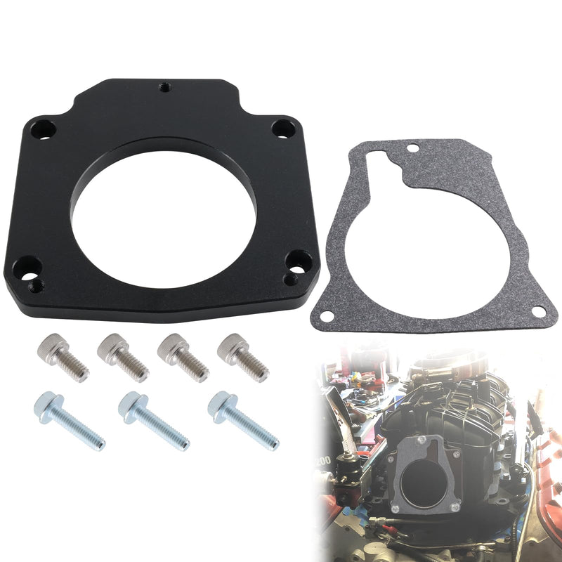LS Drive By Wire Throttle Body Adapter for LS3 4 Bolt Intake to LS1 3 Bolt TB DBW LS2 LH6 L92 L76 LY2 LY5 LY6 LC9 LFA LH8 LMG L98 L9H L20 L94 LZ1 L99 L96 LC8 L77 551567 Black