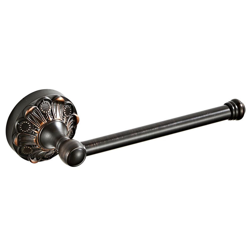 Antique Toilet Roll Holder Brass Material Toilet Paper Holder for Loo Roll Bathroom Paper Tissue Bar 20cm for Bathroom Toilet Paper Storage Brush Bronze … (Black)