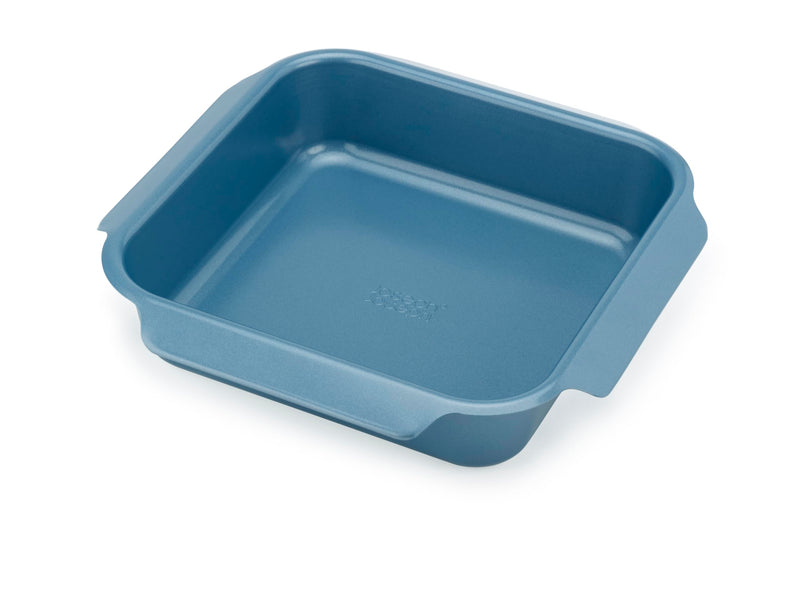 Joseph Joseph Nest Bakeware and Roasting Pan, Carbon Steel Baking Pan with Non-Stick Coating, Easy-Pull Handles, Organized Kitchen Storage, Medium, Blue Single (Medium)