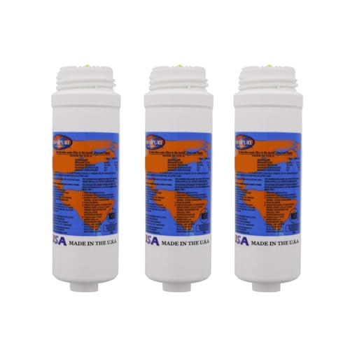 IPW Industries, Inc. - Omnipure - Q5486 Q-Series GAC and Phosphate Water Filter - 8" x 2.5" Twist Off Scale Inhibitor for Reverse Osmosis (3-PACK) 3 Pack