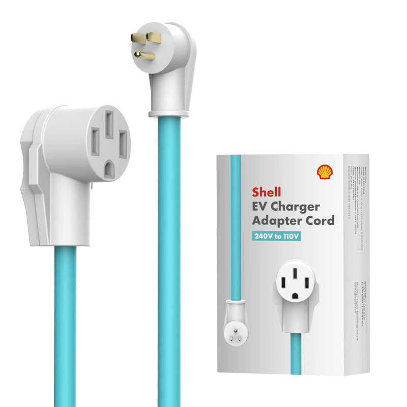 Shell NEMA 5-15P to 14-50R for Level 1 EVs,50 Amp to 15 Amp 110 Volt RV Adapter Cord Electrical Power Plug,Heavy Duty STW 10 Gauge 20 Inch