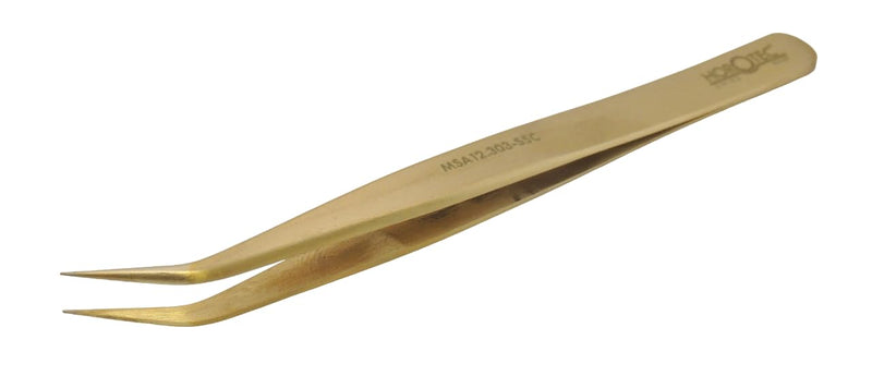 Horotec MSA12.303 Precision Tweezers for Watchmaking, Brass, Excellent Workmanship, Swiss Made, Various Sizes to Choose From (12.303-S5C) 12.303-S5C