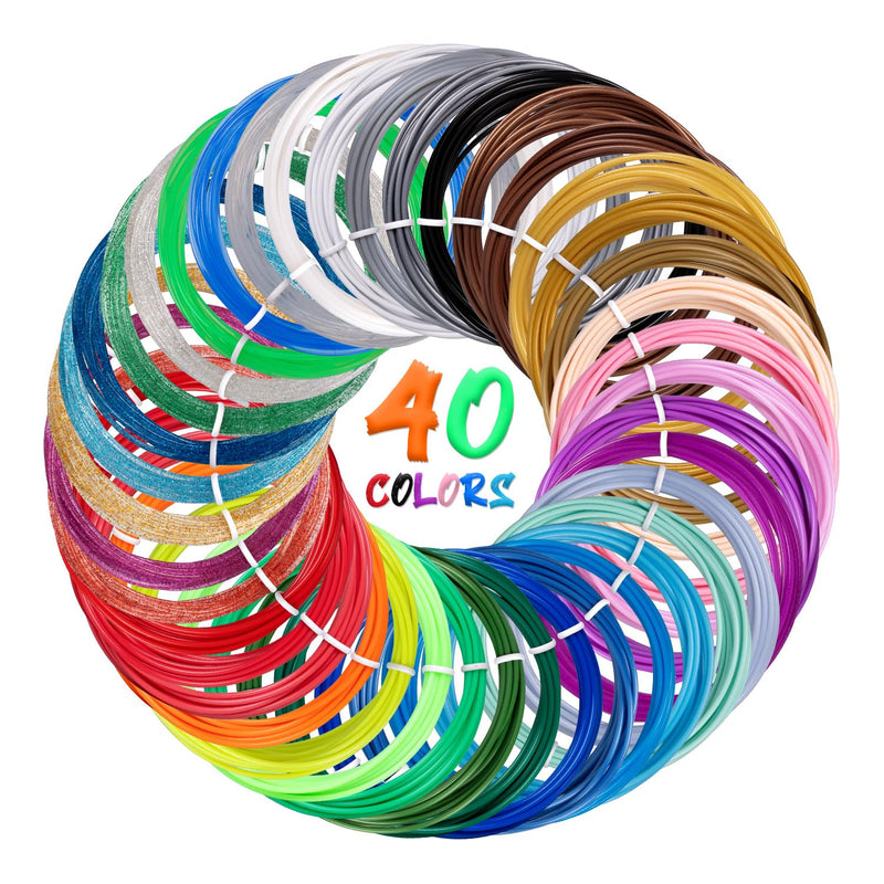 40 Colors PLA 3D Pen Filament Refills Compatible with SCRIB3D MYNT3D PIKA3D 3D Pen Most 1.75mm 3D Prining Pens NOT FIT 3Doodler Start Pen 40 Colors * 3m for Scrib3d Pika3d Mynt3d 3d Pen (1.75mm)