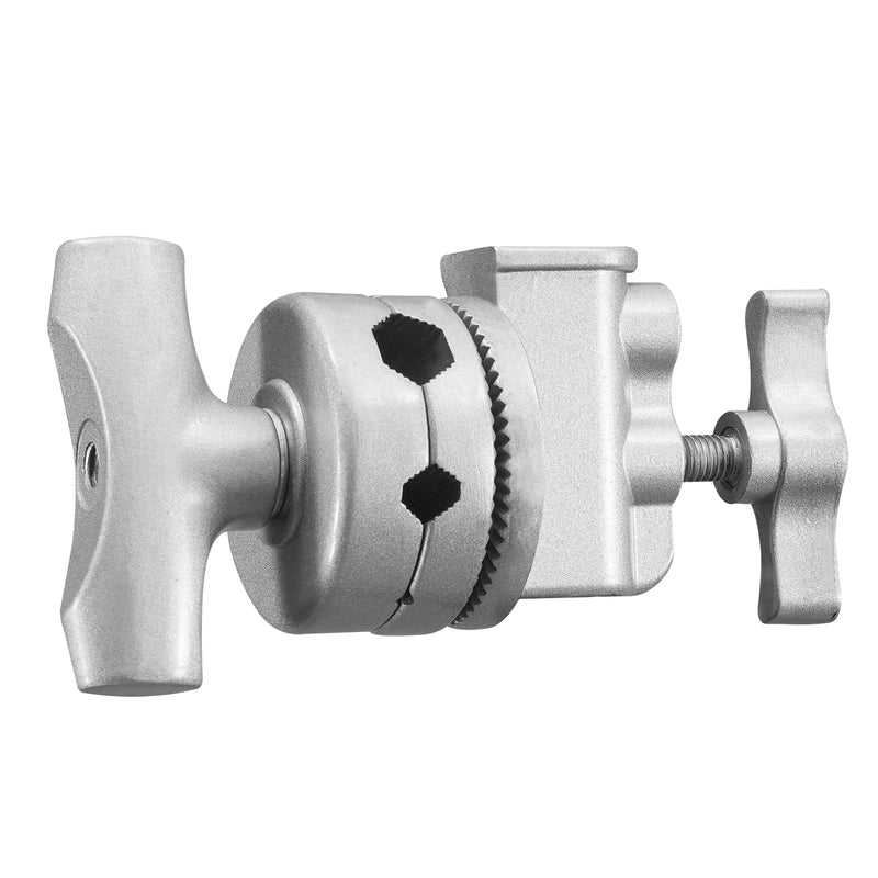 WELLMAKING Heavy Duty Grip Head 2.5inch Swivel Head Holder Adapter, Multi Functional Clamp Duty for Light Stand, Extension Boom Arm and Other Photographic Equipment with 1/2,1/4,3/8,5/8-inch Mount