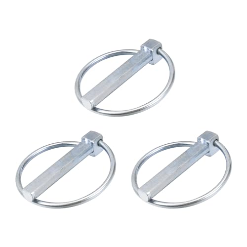  [AUSTRALIA] - uxcell 3Pcs 1/2" x 2-3/4" Linch Pin with Ring, Trailer Pins Assortment Kit for Boat Kayak Canoe Trailer Tractor Trolley, Silver 1/2" x 2-3/4"