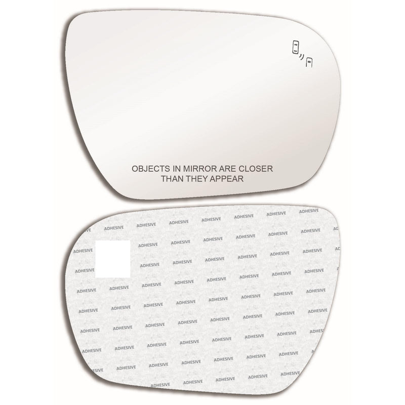 Replacement Blind Spot Mirror Glass with Full Size Adhesive for 2013-2018 Hyundai Santa Fe SPORT Passenger Side View Right RH