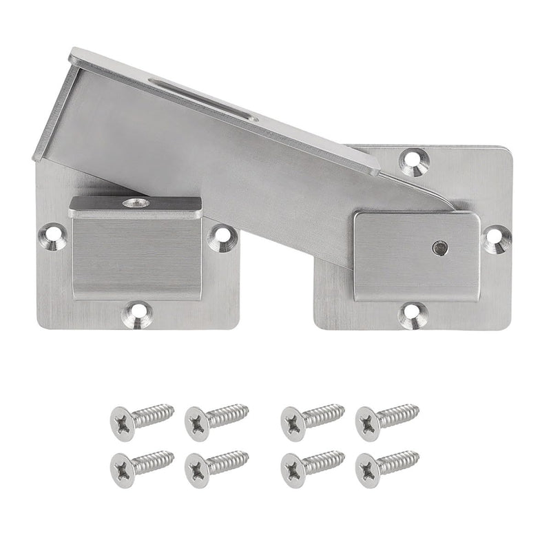 Flip Gate Latch with Padlock Hole,gate Latch for Fence, Heavy Duty Double gate Latch for Wooden Fence,Swing and Sliding Open Gate,Barn Door, Shed, Vinyl Fence, Yard Silver (1 Pcs)