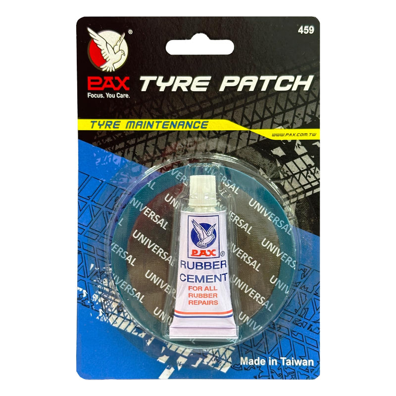PAX 3Pcs 80mm Round Universal Tube and Tire Repair Patch Kit, for Radial and Bias Tires, Motorcycle, Automobile, Truck, Agricultural Vehicles, BMX, ATVs, River Floating, Inflatable Rubber