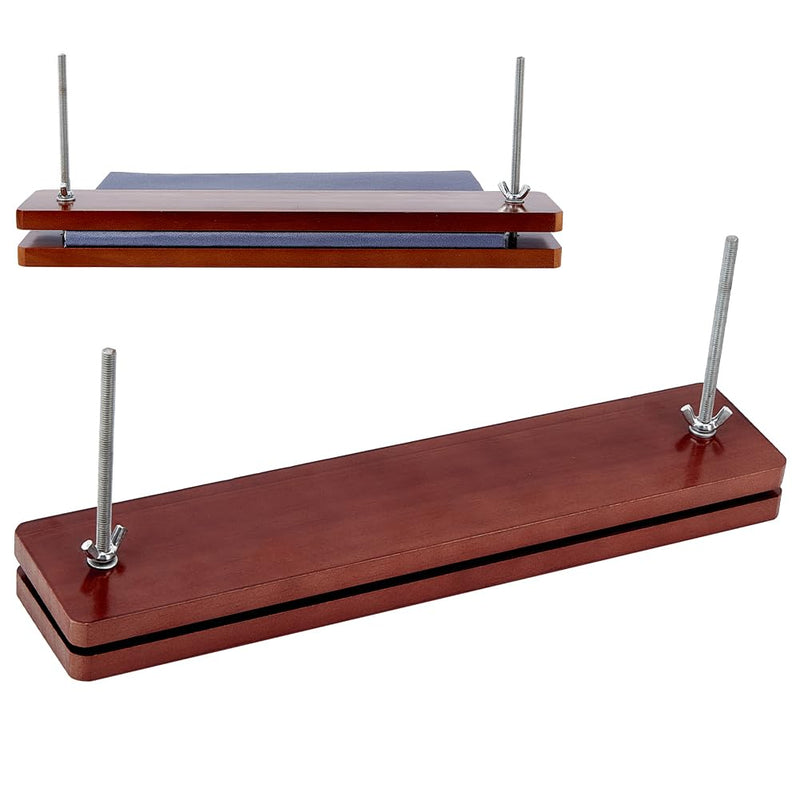 BENECREAT Book Press Bookbinding, Wooden Book Press Tool Portable Binding Press Machine with Iron Nut, Screw Rod for Home, School, Office Bookbinding Supplies, 13x2.75"