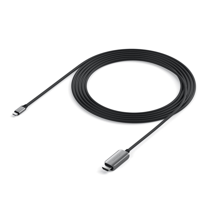 Satechi USB C to HDMI 2.1 8K Cable, with 8K @ 60Hz and 4K @ 120Hz, Type C to HDMI Cable, Thunderbolt 3/4 Compatible for MacBook Air/Pro/Neo, iPad Air/Pro, iPhone 17 and More (6.5 ft/2m) USB-C to HDMI