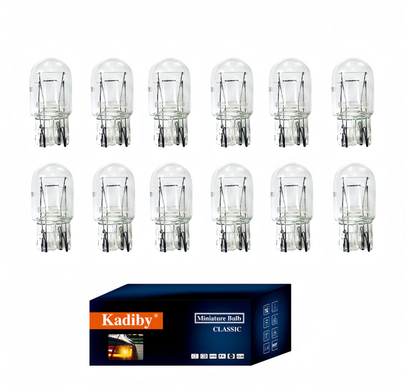 12 Pack 7443 Bulb 7444 T20 W21/5W 7443LL Brake/Tail Light Bulbs/Turn Signal Long Life Daytime Running Lamp(DRL) for RAV4 CR-V Civic Pilot Camry Silverado 4Runner Altima Corolla and others KadibyBC-7443