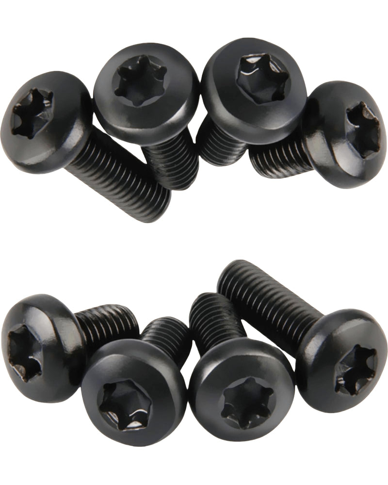 8 Pcs Black License Plate Screws for Tesla Model 3, Model Y, BMW - M5-0.8 X 10mm T25 Security Drive Head