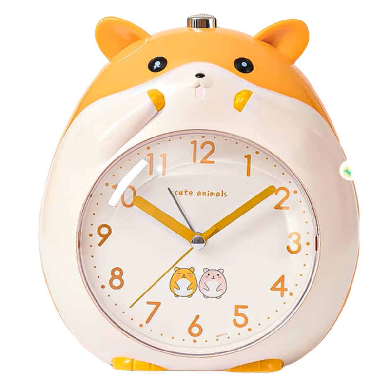 Kids Alarm Clock Hamster Alarm Clock for Kids Bedroom, Cute Cartoon Bedside Clock Children's Sleep Trainier, Wake Up for Boys Girls Birthday Gifts (Yellow) Yellow