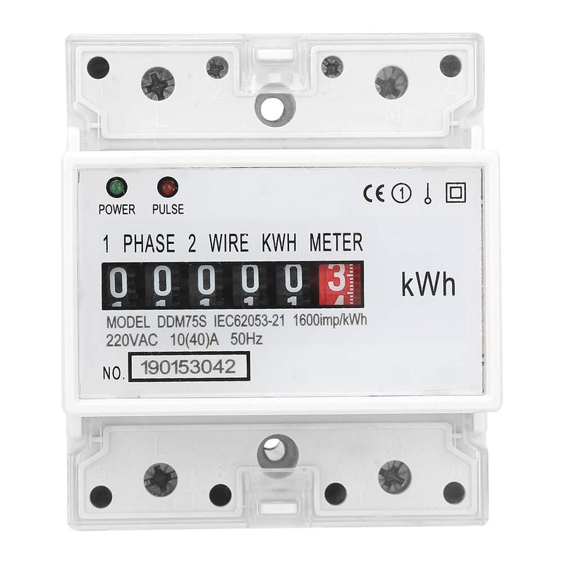 Single Phase Two Wire Energy Meter 4P LED Din Rail Electricity Power Voltmeter Ammeter Voltage Amp Kwh Meter Multimeter