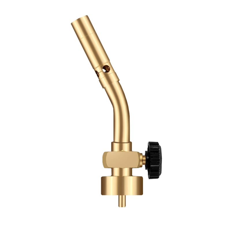 DOMINOX Propane Torch Head, Manual Start Solid Brass Brazing Torch Fuel by Propane CGA600 Cylinder, Blow Torch for Soldering, Brazing, Welding, Thawing and Cooking(Only Torch)