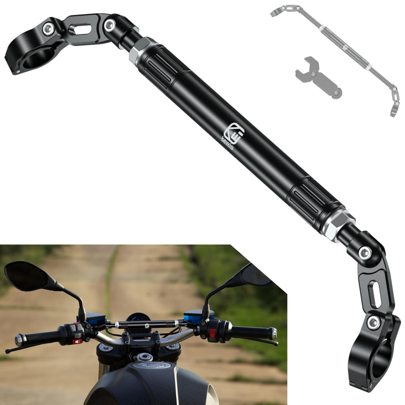 BRCOVAN Motorcycle Cross Bar, Aluminum Alloy, Length Adjustable Handlebar Extender Extension, Motorcycle Balance Bar Reinforce Lever Fit for Handlebars 22mm in Diameter