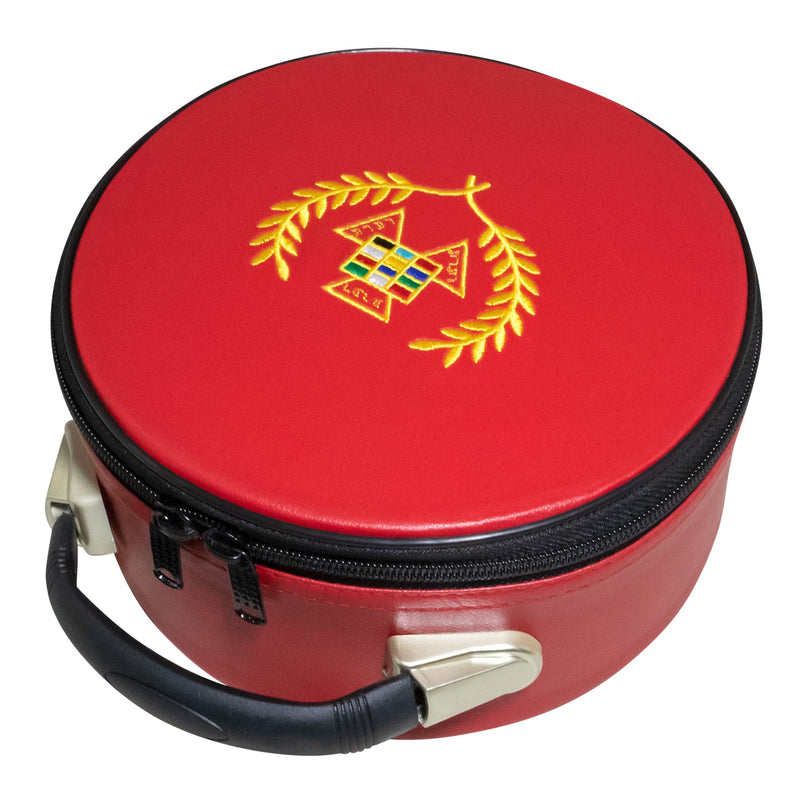 Masonic Royal Arch Past Grand High Priest PGHP Crown Cap Case Red | Hat Carrying Bag