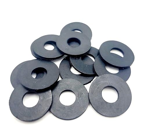 3/8" ID Rubber Flat Washers 1" OD x 1/16" Thick EPDM Gasket Spacers Seal Rings for Plumbing and Automotive Applications 3/8 x 1 x 1/16 (12 Pack) 12