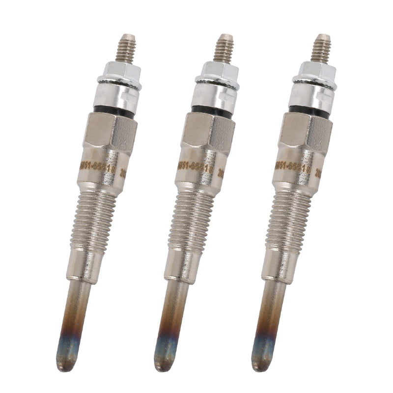 16851-65510 Glow Plug 3PCS Compatible with Kubota D662 D722 D782 D902 D905 D1005 D1105 V1505 V1305 Z482 RTV900 RTV1100 Engine, Replace 16851-65512