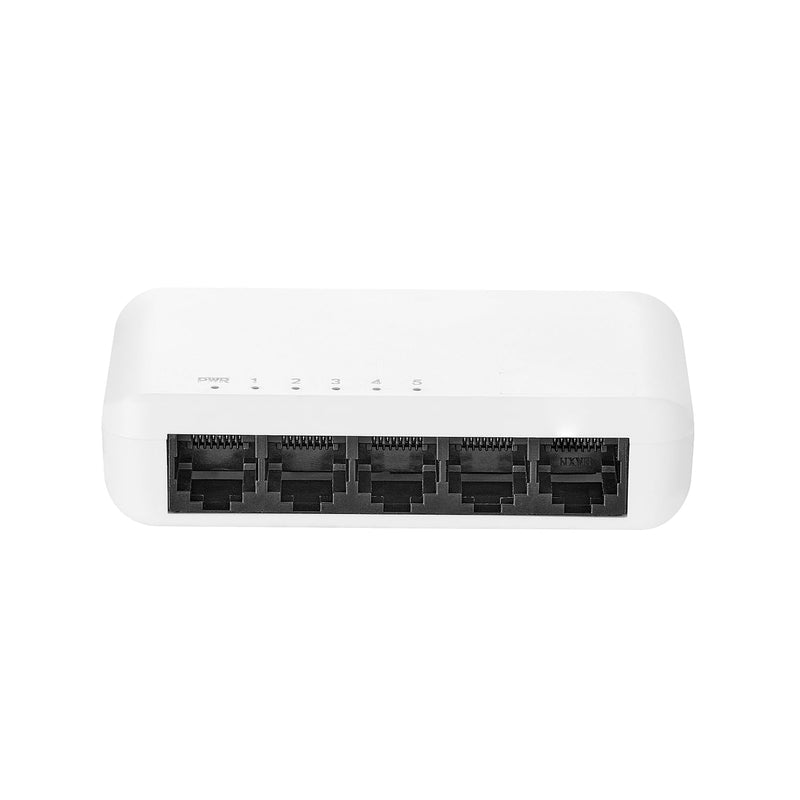 5 Port Gigabit Ethernet Switch, 4 x 100/1000Mbps Ports and 1 Gigabit Uplink, Unmanaged Mini Plastic YuLinca Gigabit Ethernet Splitter 5x1G