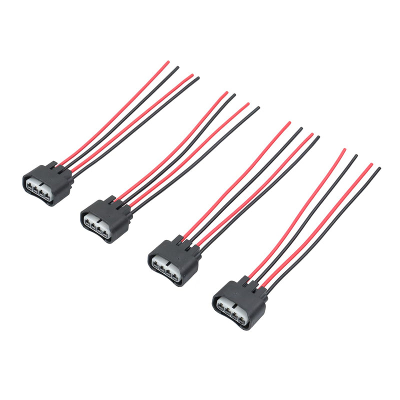 Ignition Coil Connector, Compatible with Toyota Scion Corolla Camry Highlander, Ignition Coil Female Connector Plug Harness Pigtail 4 Packs 90980-11885