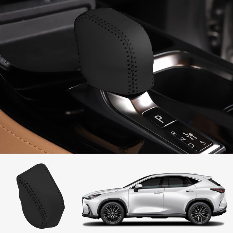Custom Interior Accessories for Lexus NX 250 350 350h 450h+ 2022 2023 RX 350 350h 450h+ 500h Leather Automatic Gear Shift Knob Cover, Transmission Boots Shift Lever Sheath RX NX Gear Shift Knob Black