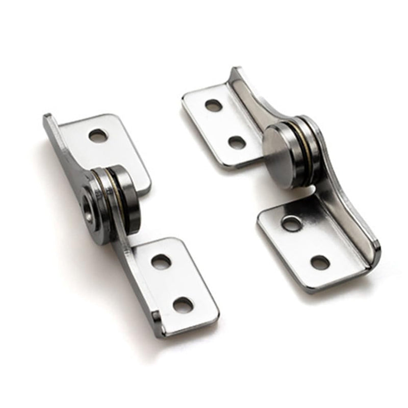 Torque 2.0 N.M, Torque Shaft Hinge Small Metal Damper，Stop at Will，for Folding Table, Windows, Doors, Wardrobe，Cabinets ，Boxes ， Flip Hinge with Adjustable Damping，1 Pair （L+R）, Silver