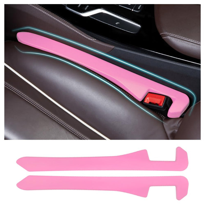 Junecarp Car Seat Gap Filler 2 Pack,Car Gap Filler Organizer to Impede Items from Dropping,Essential Interior Car Accessories Seat Gap Plug (Pink) Pink/2pcs
