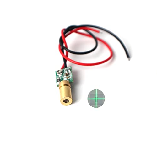 Green line Laser Module, Industrial Laser Module Adjustable Focus (6mm-traverse-1pack) traverse-1pack