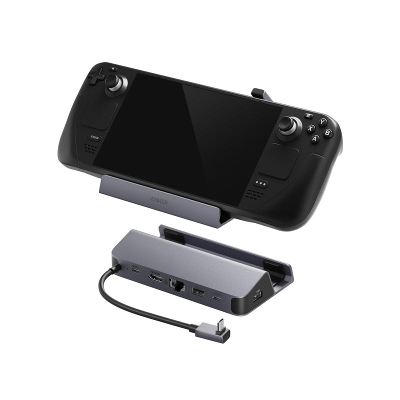 Anker Steam Deck Dock, 6-in-1 4K@60Hz HDMI Docking Station for Steam Deck | USB-C & 2 USB-A Data Ports, 1 Gbps Ethernet, Fast Charging, for Steam Deck (OLED)/ROG Ally/Legion Go (Not for Rog Ally X)