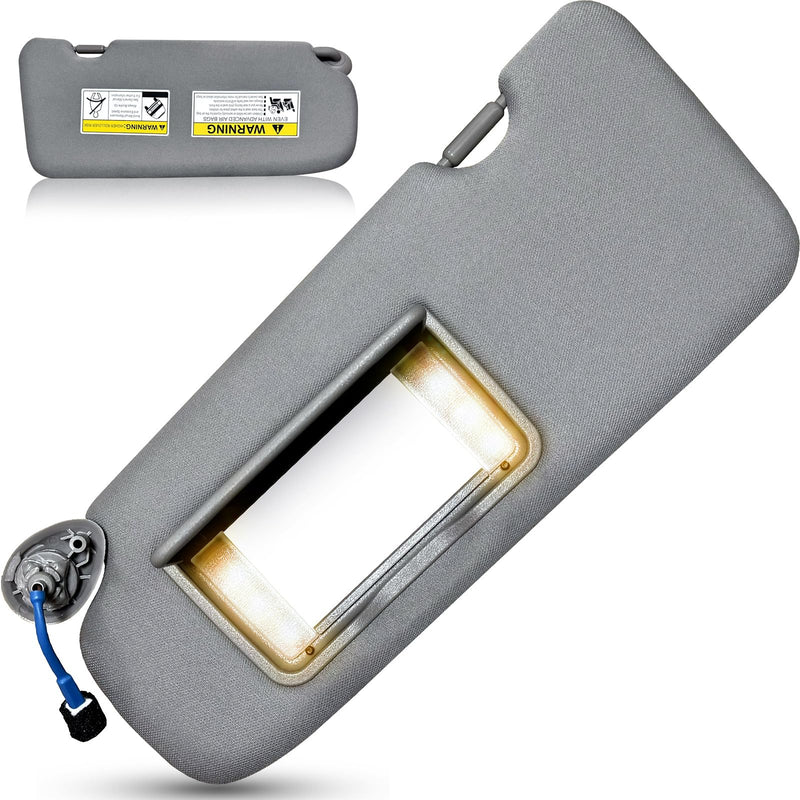 Left Driver Side Sun Visor for Honda CRV 2017 2018 2019 2020 2021 2022 Replace 83280-TLY-H11ZB with Vanity Light/with Makeup Mirror (Grey) Grey(Left Driver Side)