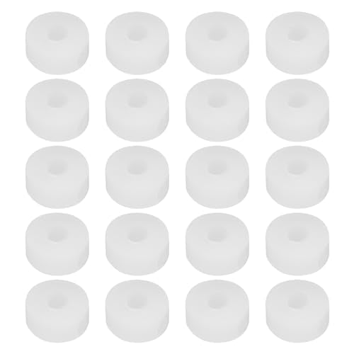 PATIKIL Silicone Rubber Flat Washer, 20 Pcs 0.98" OD x 0.31" ID x 0.39" Thickness Sealing O Ring Water Hose Gasket Assortment Kit Heat Resistant Washer for Plumbing Valve Machinery, White 0.98" OD x 0.31" ID x 0.39" T