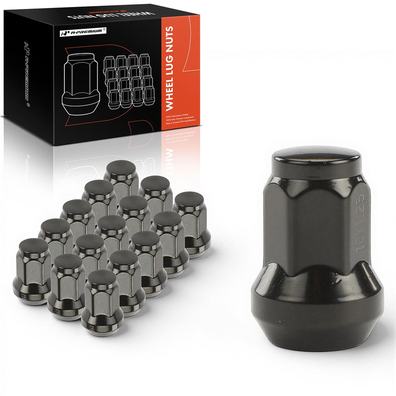 A-Premium 16-PC, Black M10x1.25 Wheel Lug Nut Compatible with Arctic Cat, 2007-2022 Can-Am, 1985-2022 Honda, 1985-2022 Kawasaki, 1991-2022 Suzuki, 2018-2019 Textron Off Road, 1987-2022 Yamaha, Polaris