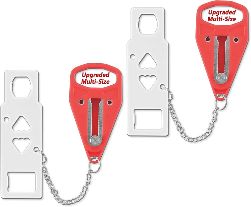2 Pack Portable Door Lock Home Security Door Lock Travel Lockdown Locks for Additional Safety and Privacy Perfect for Traveling Hotel Home Apartment College 2024 New Model 2 Pack-New Model