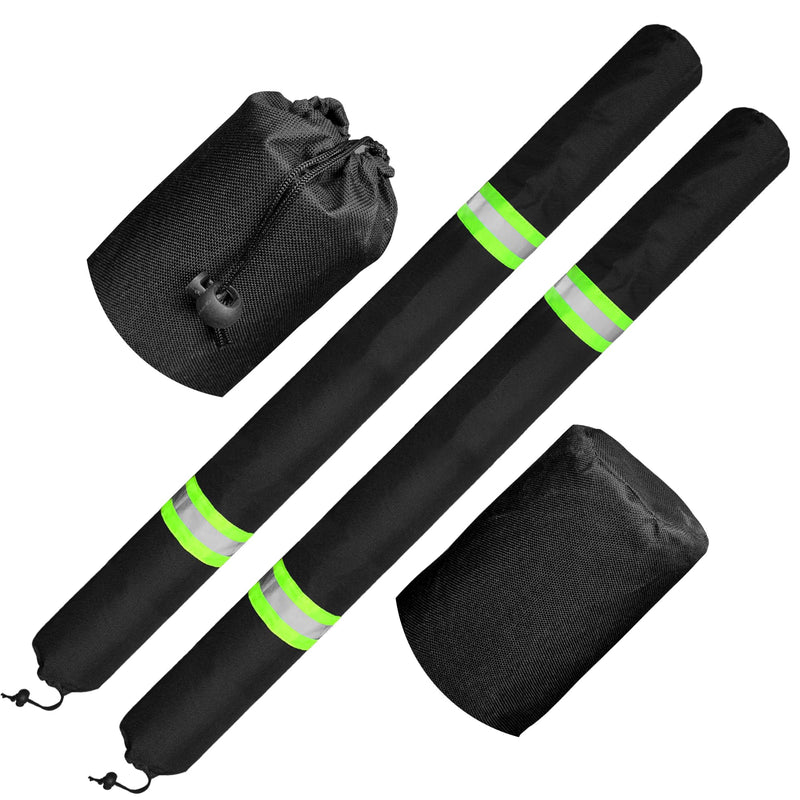 36 Inch Thickened Foam Boat Trailer Guide Pole Pad and Cover with Capped End and Reflective Stripe for Ski Boat, Fishing Boat or Sailboat Trailer 36in