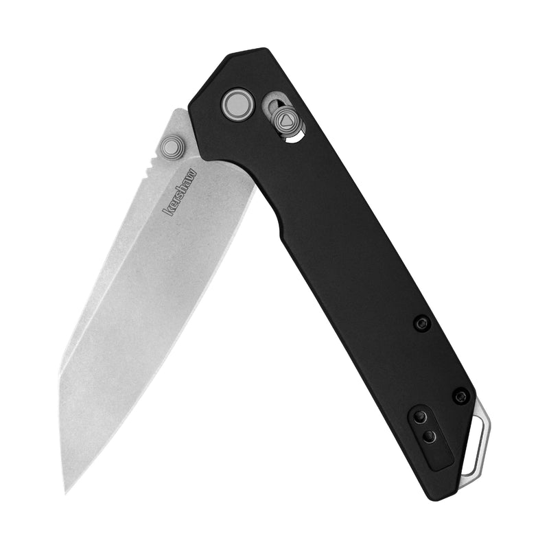 Kershaw Iridium Reverse Tanto Folding Pocket Knife, Sleek 3.4 inch D2 Steel Blade, DuraLock Locking Mechanism, Aluminum Handle, Designed in the USA Lock