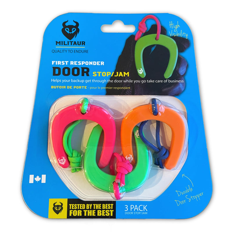 MILITAUR First Responder Door Stop (3 Pack) – Neon, Glow-in-the-Dark