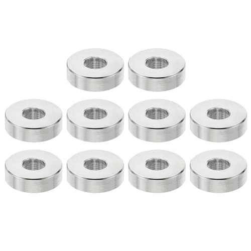 PATIKIL M6 Stainless Steel Spacers, 10 Pcs Metal Spacer Stainless Steel 6.2mm ID x 16mm OD x 6mm L Spacer Screw Standoff Round for 1/4" or M6 Screw Bolts
